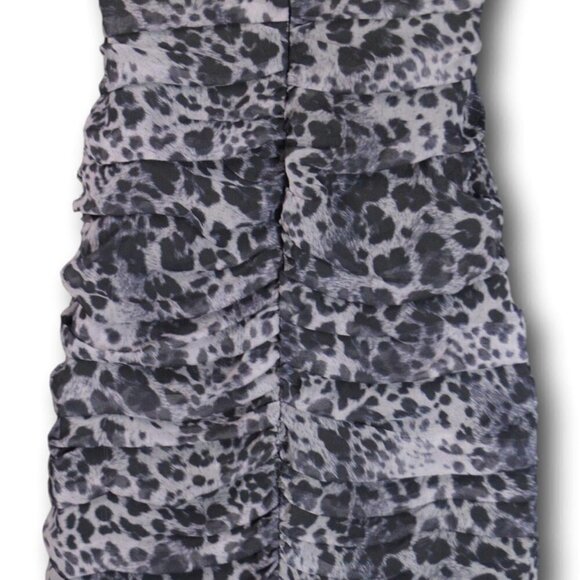 Sweet Color Rushed Strapless Cheetah Print Dress S - Picture 3 of 3
